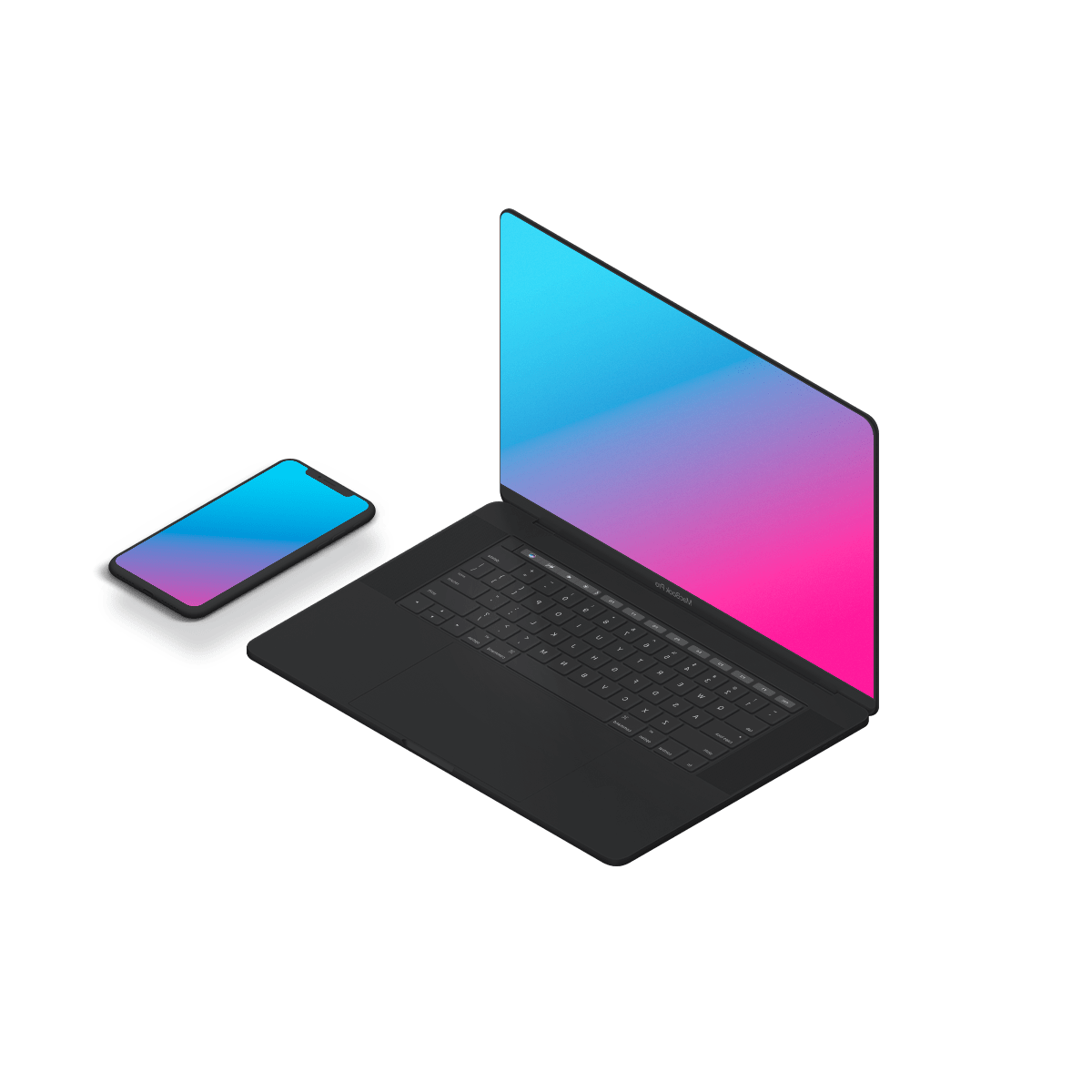 Laptop and phone mockup